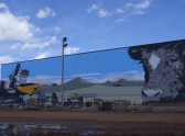 Coal mining is a major part of life in Gillette, Wyo. A local mural shows a haul truck full of coal.