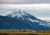 This Nov. 21, 2016, fphoto shows Emigrant Peak towering over the Paradise Valley in Montana north of Yellowstone National Park.