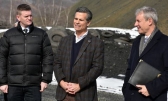 State Sen. John Yudichak, U.S. Rep. Dan Meuser and U.S. Rep Matt Cartwright speak at a news conference at Harry E Colliery.