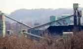 Coal preparation plant and coal yard at the Emerald Mine in Waynesburg before it closed last November.