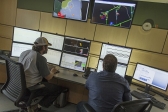 Cat MineStar displays in control room (Photo: Caterpillar)