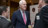 Senator John Cornyn talks with attendees 02/19/2020 night at the Permain Basin Water in Energy Conference dinner.