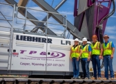TP&L’s founding partners and executive management team with new Liebherr LR 1300 SX crawler crane.