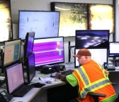 Mine Fleet Controller Josh Pellegrino managing Robinson's fleet of shovels, trucks and support equipment.