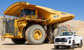 Komatsu autonomous haul truck and Toyota concept ALV