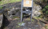 Two kiosks were damaged and an American flag burned at the Avondale Mine Memorial Park.