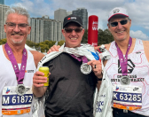 Left to right: Alan Highton, Mark Huhn, and Chris Schmelzer feeling good before the starting gun.