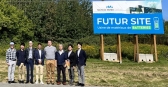 NMG’s hosts reps from Panasonic Energy on a tour of the company’s site for its future Bécancour battery material plant.