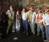 Barrick Nevada undergound miners at Cortez pause operatiuons for two minutes of silence on Wednesday to honor the victims.