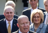 Members of the committee, address reporters following a meeting with President Donald Trump at the White House, November 2nd.