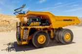Komatsu’s power-agnostic development truck undergoes testing at a Komatsu facility in the United States.