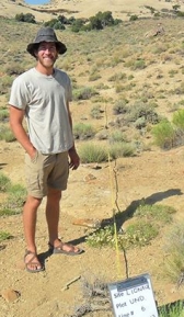 UW graduate student Kurt Fleisher stands on undisturbed land north of Rock Springs that was part of rthe study.
