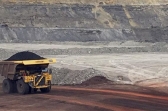 A haul truck carries coal at Eagle Butte Mine near Gillette.
