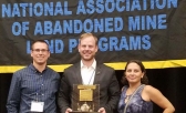 Nevada Division of Minerals representatives received a 2019 award from the National Association of Abandoned Mine Land Programs.