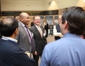 Assistant Secretary for Fossil Energy Steven Winberg is pictured with NETL researchers at Wednesday's event.