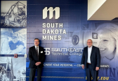 Southeast Tech President Bob Griggs left, and South Dakota Mines President Jim Rankin right pictured at Southeast Tech.