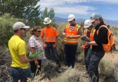 UNLV student Joseph Kolovar, third from the right, does field work during internship.