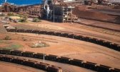 BHP Billiton iron ore depot in Port Headland, Australia.