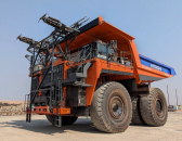 Full battery dump truck in operation at a Zambian mine site